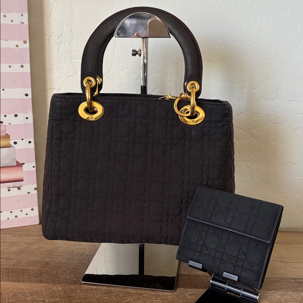 Dior Compact Wallet- Black Vintage Quilted - Picture 11 of 11